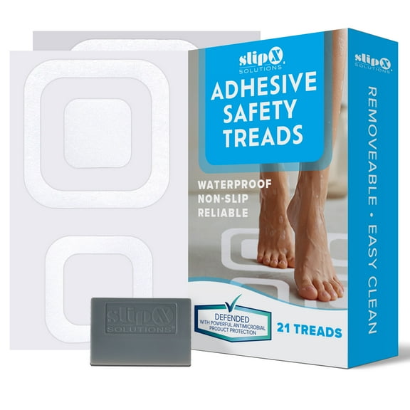 SlipX Solutions Adhesive Square Safety Treads (White)