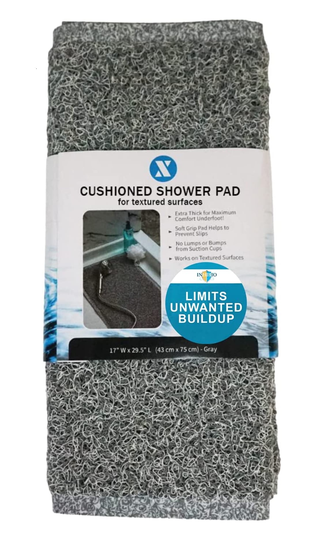 SlipX Solutions Cushioned Shower Pad Perfect for Textured, Refinished