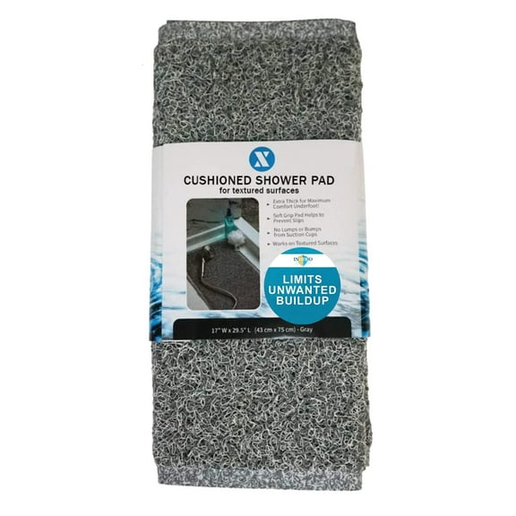 SlipX Solutions Cushioned Shower Pad | Perfect for Textured, Refinished Surfaces | Anti-Slip Backing, No Suction Cups | Prevent Odor, Growth | Anti-Slip Backing, Water Flows Right Through