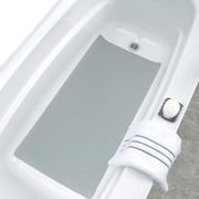 SlipX Solutions Extra Long Rubber Bath Safety Mat, 18 x 36, Gray