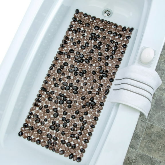 SlipX Solutions Massaging Pebble Bath Mat, Non-Slip, 17 x 38