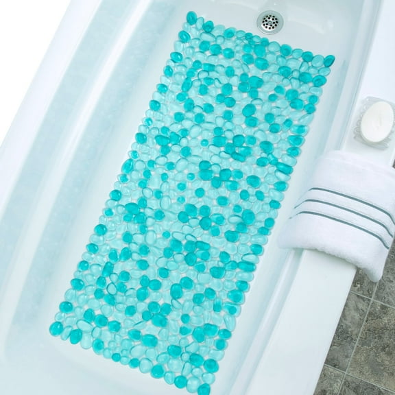 SlipX Solutions Massaging Pebble Bath Mat, Non-Slip, 17 x 38