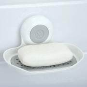 SlipX Solutions Patented Power Lock Suction Cup Soap Saver, Wall Mounted, White
