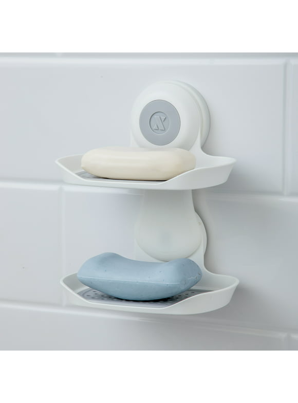 SlipX Solutions Patented Suction Double Soap Saver, Holds 11 Lbs