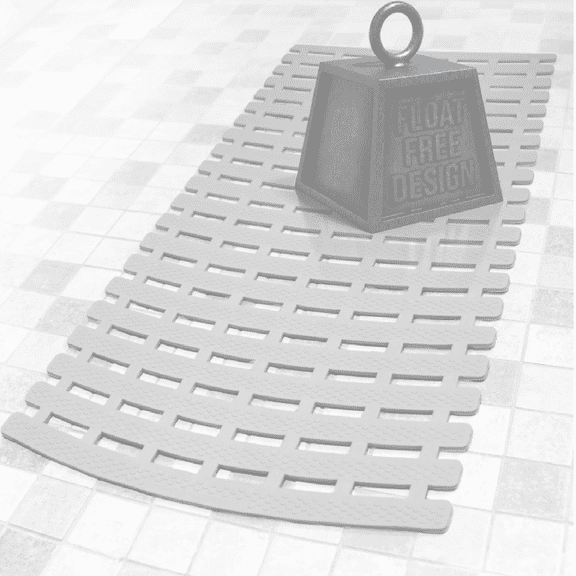 SlipX Solutions Weighted Non Slip Bath Mat for Textured Tub & Shower Surfaces | Patent Pending | Anti Slip Bathtub ty Without Suction Cups | Doesnt Float, Works on Tile & Stone 31 x 15