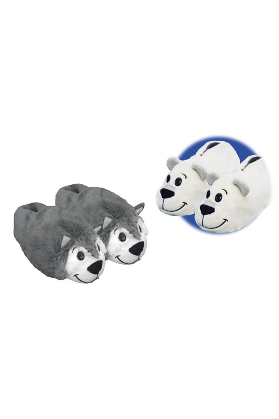 SlipaZoo Boy's Husky Bear Slipper