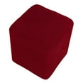 thumbnail image 1 of Slipcover Stretch Ottoman Rectangle Footstool Cover Red Cushion Washable, 1 of 3