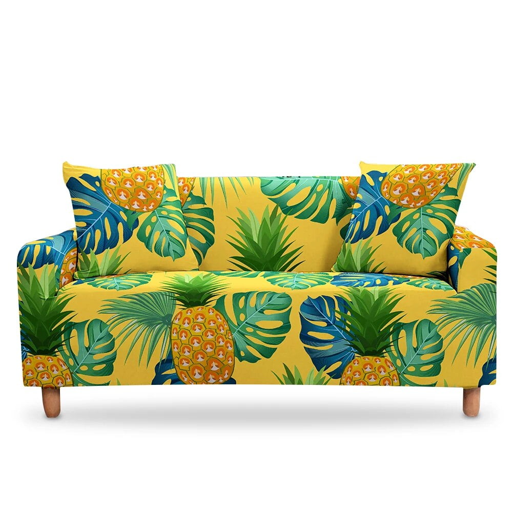 Slipcovers Sofa Cover for Living Room Pineapple Sectional Stretch Couch Cover 1/2/3/4 Seater L