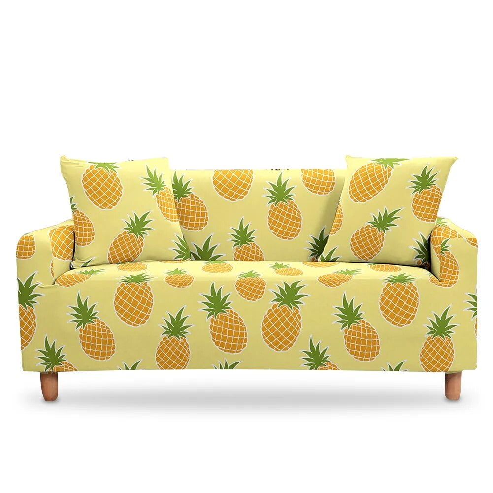 Slipcovers Sofa Cover for Living Room Pineapple Sectional Stretch Couch Cover 1/2/3/4 Seater L