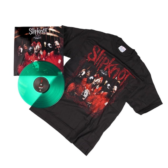 Slipknot 2009 Road Runner Records Green Vinyl LP Album & Tee Shirt Box Set - LG