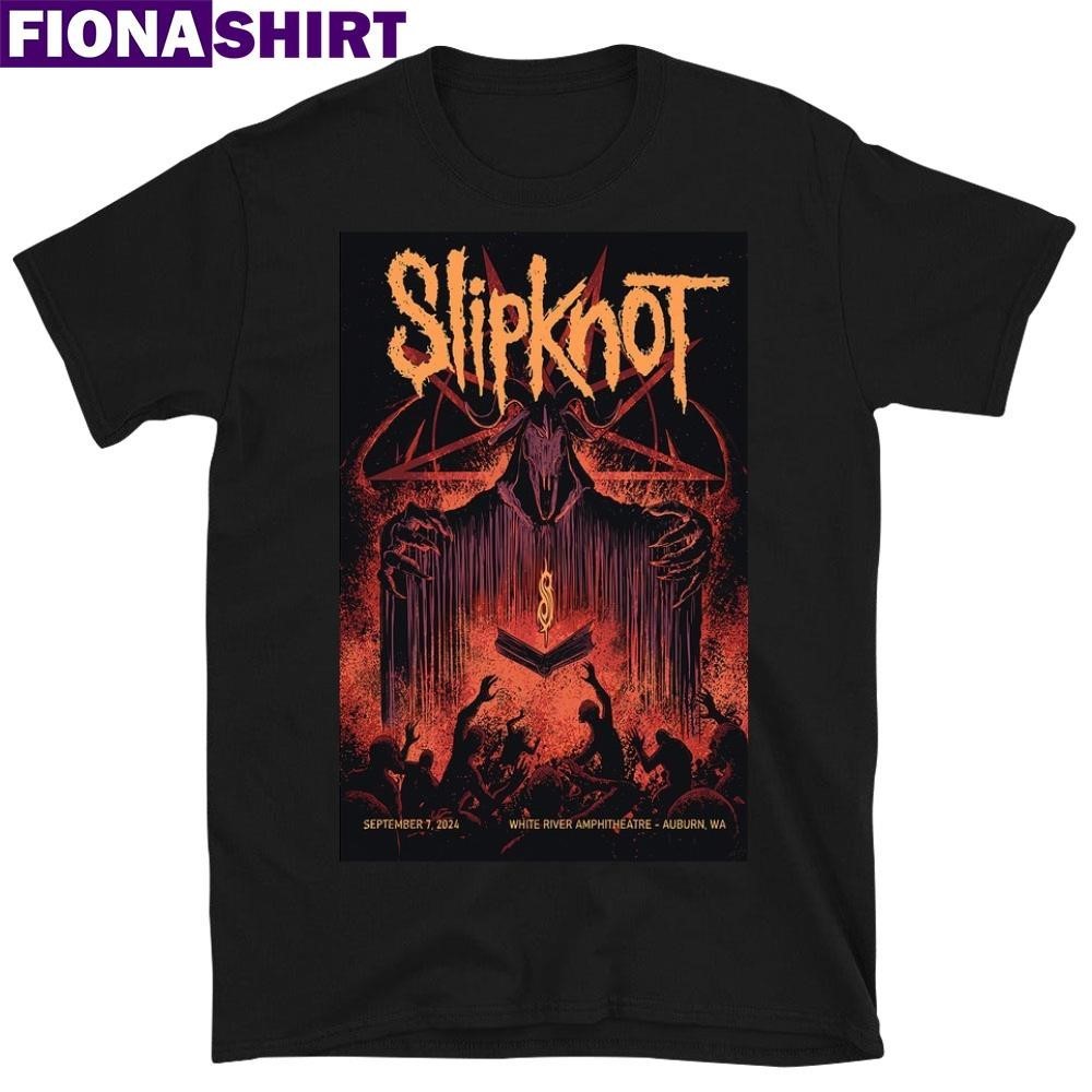 Slipknot At White River Amphitheatre In Auburn Wa On Sept 7 2024 Poster