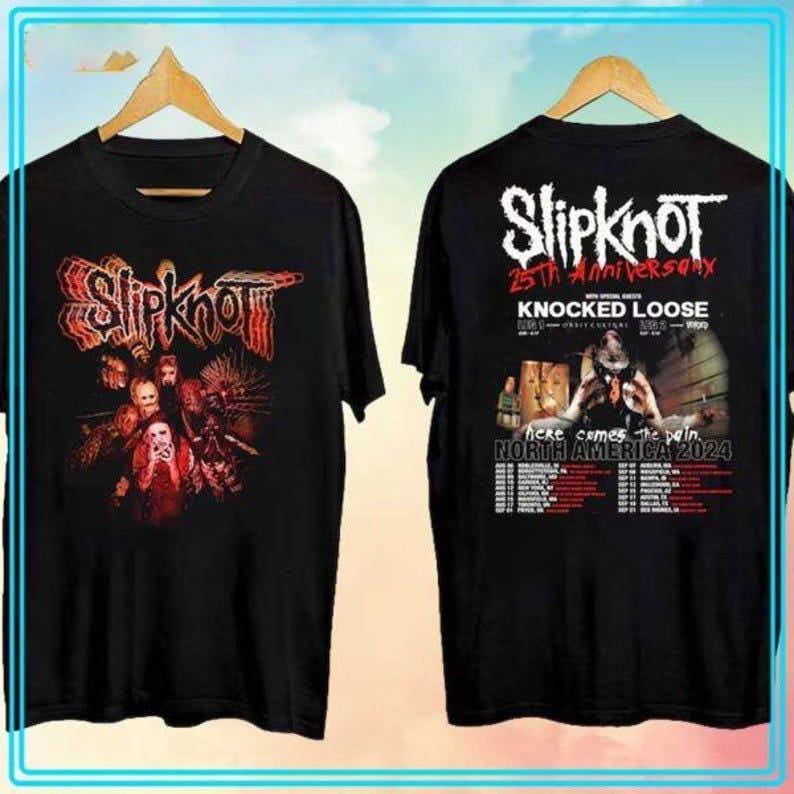 Slipknot Band Tour 2024 Merch, Slipknot UK And European Tour 2024 Tee