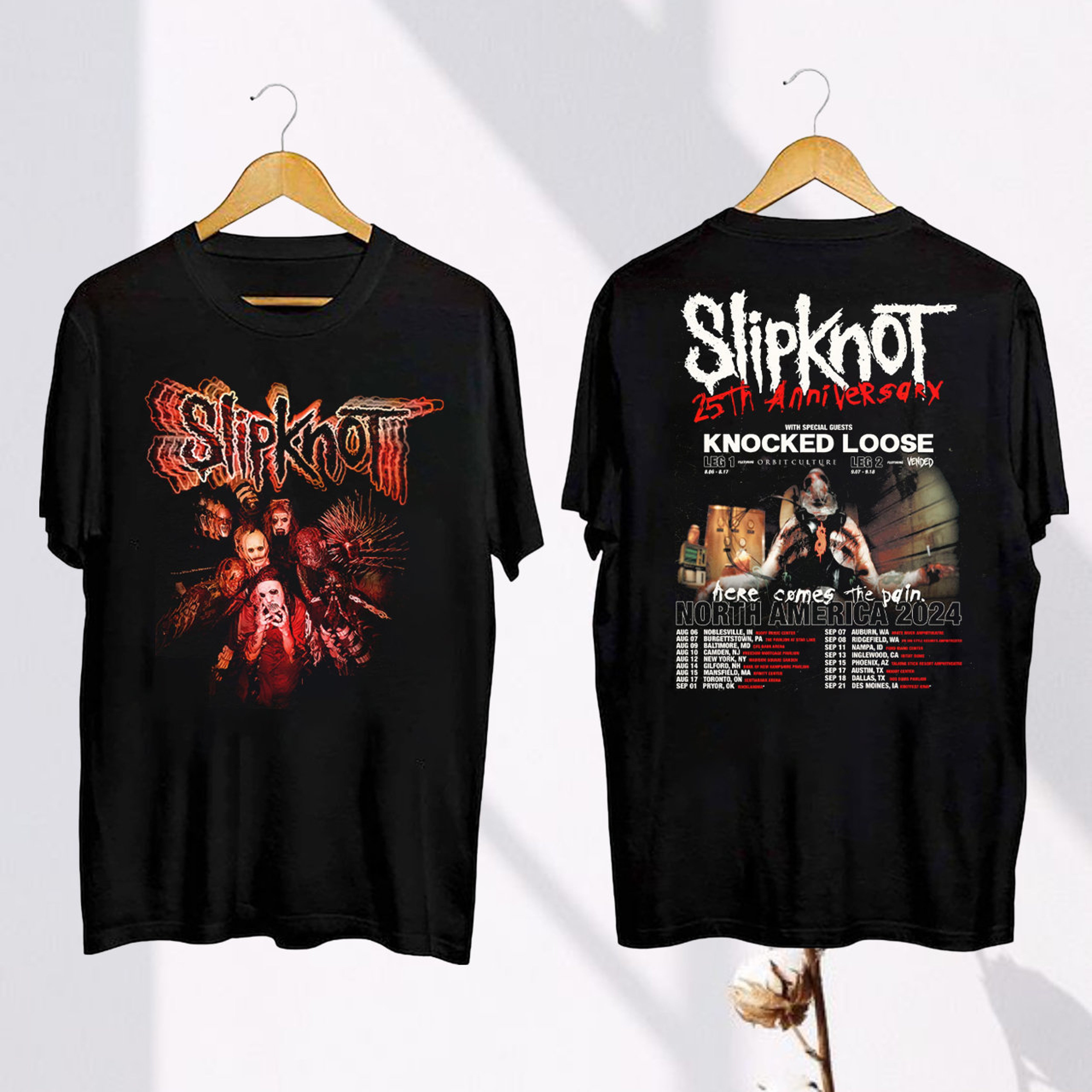 Slipknot Here Comes The Pain Tour 2024 Shirt, Slipknot 2024 Tour Merch