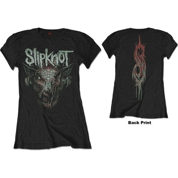 Slipknot Ladies T-Shirt: Infected Goat (Back Print) (Large)