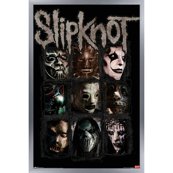 Slipknot - Masks 08 Wall Poster, 14.725" x 22.375" Framed