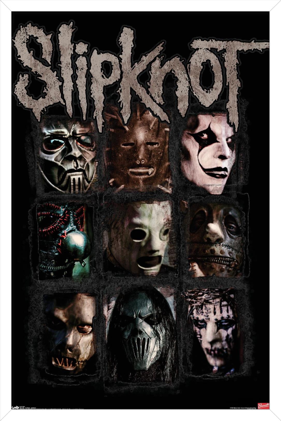 【額縁付き】 Slipknot スリップノットA2ポスター マスク Slipknot - Masks 08 Wall Poster, 22.375