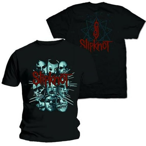 Slipknot Men's Masks 2 T-shirt Large Black