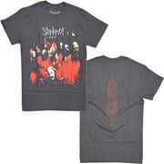 Slipknot Men's Official Merchandise Group Photo Black Vintage Wash Tee T-Shirt (XXX-Large, Black Vintage Wash)
