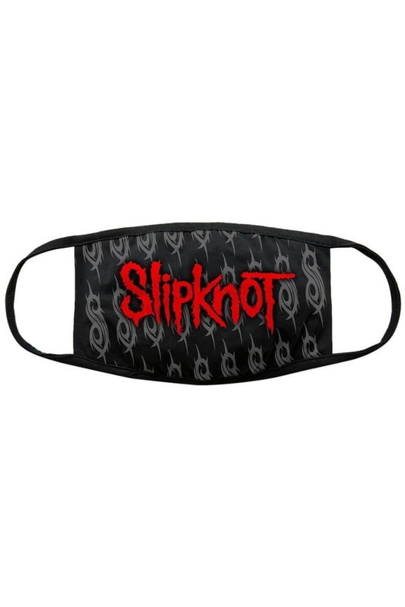 Slipknot Red Logo & Sigils Unisex Face Mask, Black