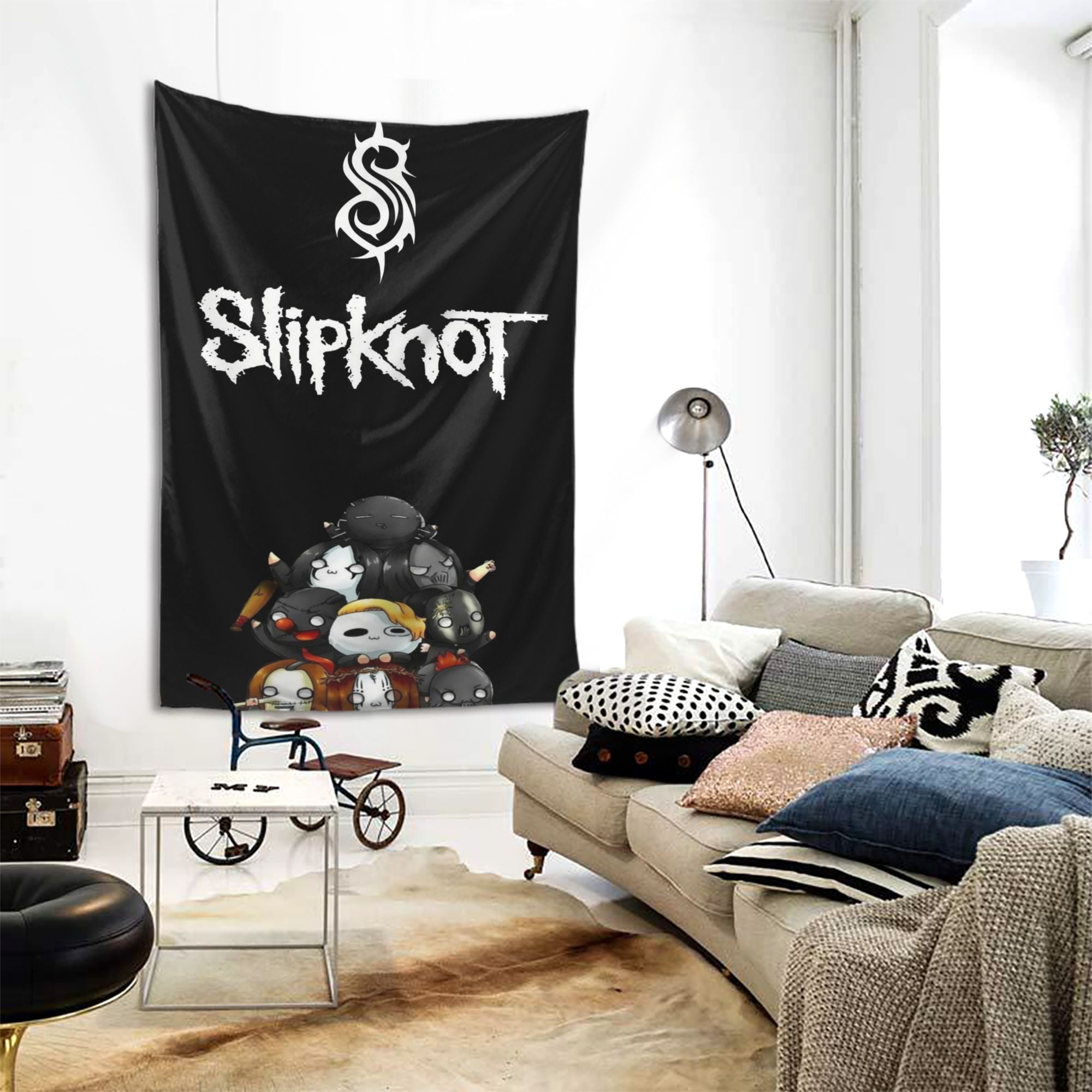 Slipknot Tapestry Poster Home Decor Tapestries Aesthetic Music Wall Hanging Blanket for Bedroom Living Room Dorm 90x60 Inch Walmart