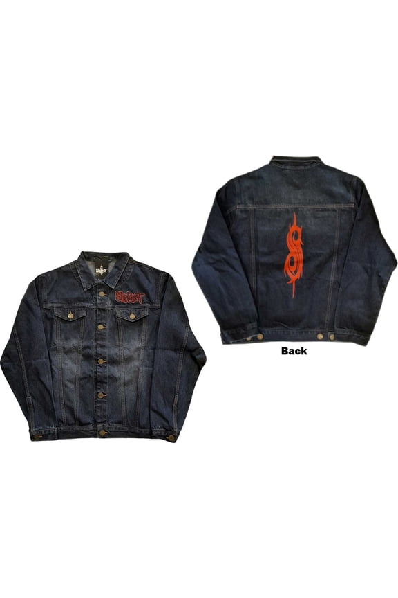 Slipknot Unisex Denim Jacket Tribal Logo (Back Print) (Small)