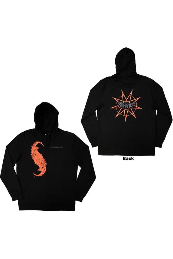 Slipknot Men's Goat-S (Back Print) Hoodie Sweatshirt Black Small