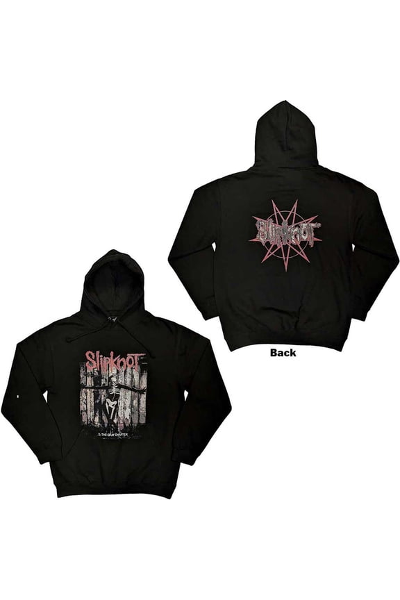 Slipknot Unisex Pullover Hoodie Sweatshirt .5 The Gray Chapter (Back Print) (Large)