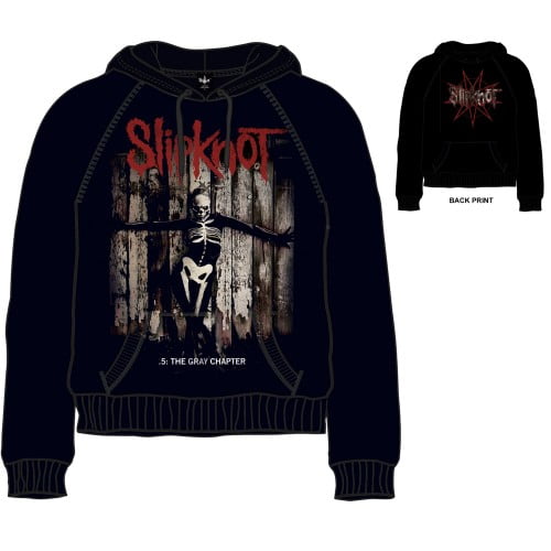 Slipknot Unisex Pullover Hoodie Sweatshirt .5 The Gray Chapter (Back Print) (Small)