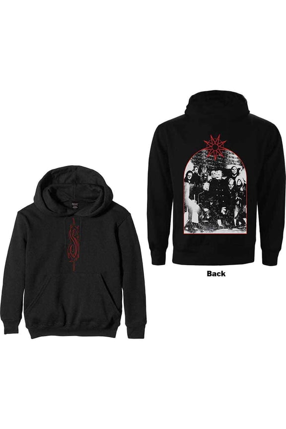 Slipknot Unisex Pullover Hoodie Sweatshirt Arched Group Photo (X-Large)