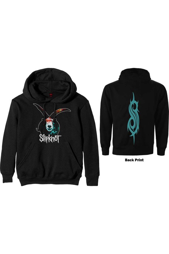 Slipknot Unisex Pullover Hoodie Sweatshirt Graphic Goat (Back Print) (Medium)