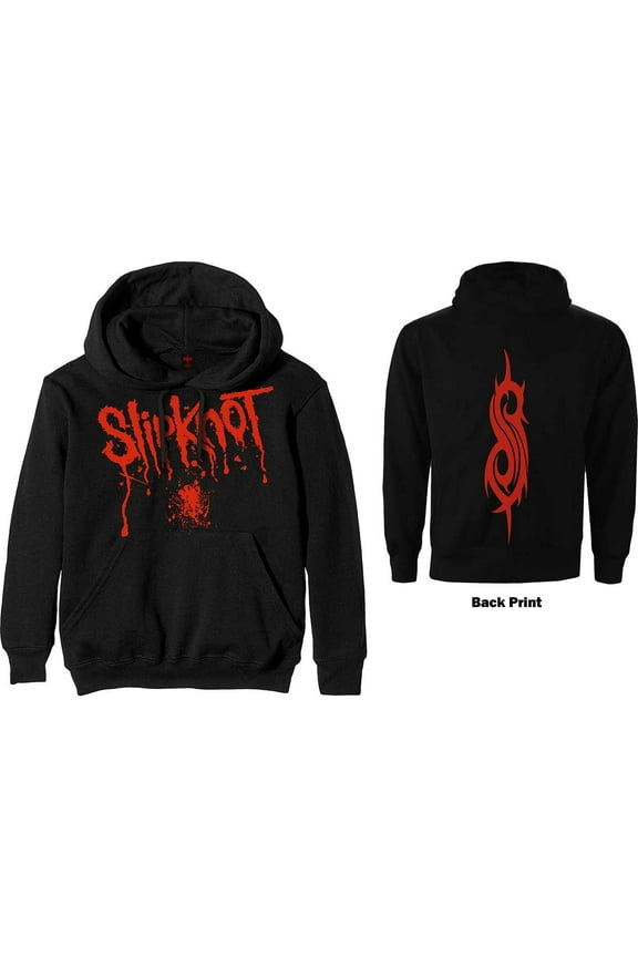Unisex Pullover Hoodie Sweatshirt Splatter (Back Print) (Large)