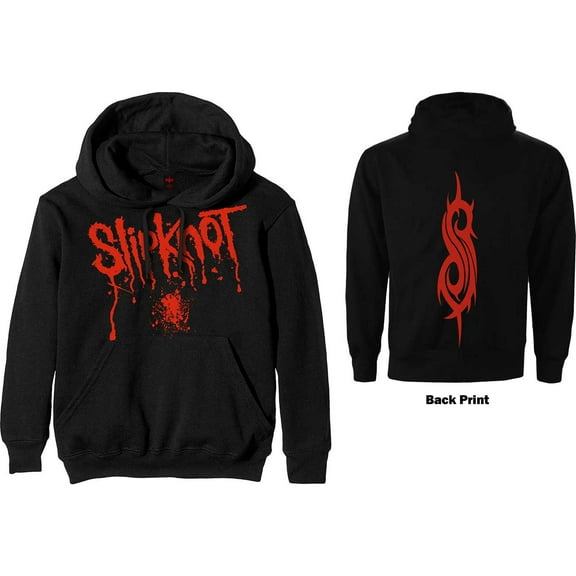 Slipknot Unisex Pullover Hoodie Sweatshirt Splatter (Back Print) (X-Large)