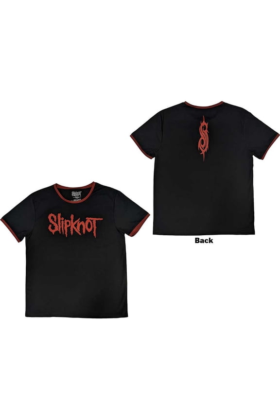 Slipknot Unisex Ringer T-Shirt: Logo (Back Print)
