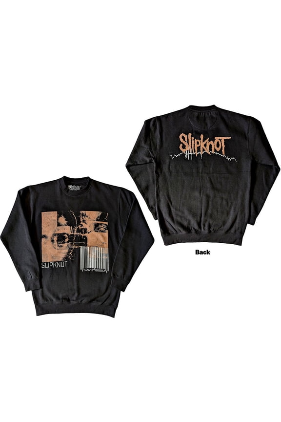 Slipknot Unisex Sweatshirt The End So Far Faces & Barcode (Back Print)