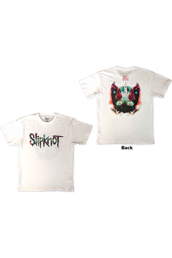 Slipknot Unisex T-Shirt: Adderall Faceback (Back Print) (Large)