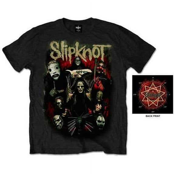 Slipknot Unisex T-Shirt Come Play Dying (Back Print) (Small)