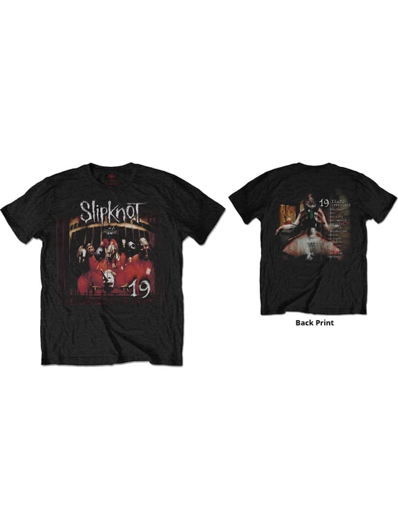 Slipknot Unisex T-Shirt Debut Album 19 Years (Back Print) (Small)