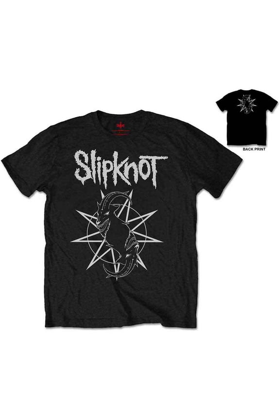Slipknot Unisex T-Shirt Goat Star Logo (Back Print) (XX-Large)