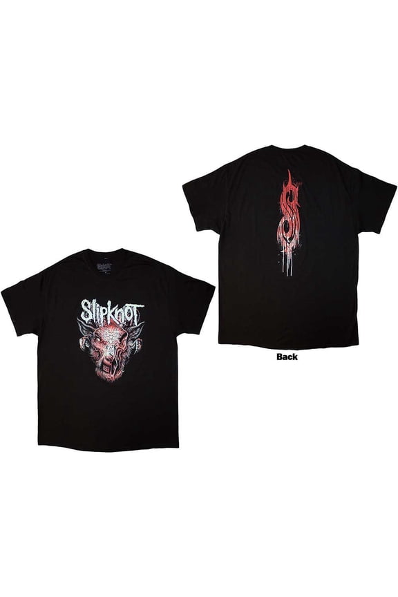Slipknot Unisex T-Shirt: Infected Goat (Back Print) (Large)
