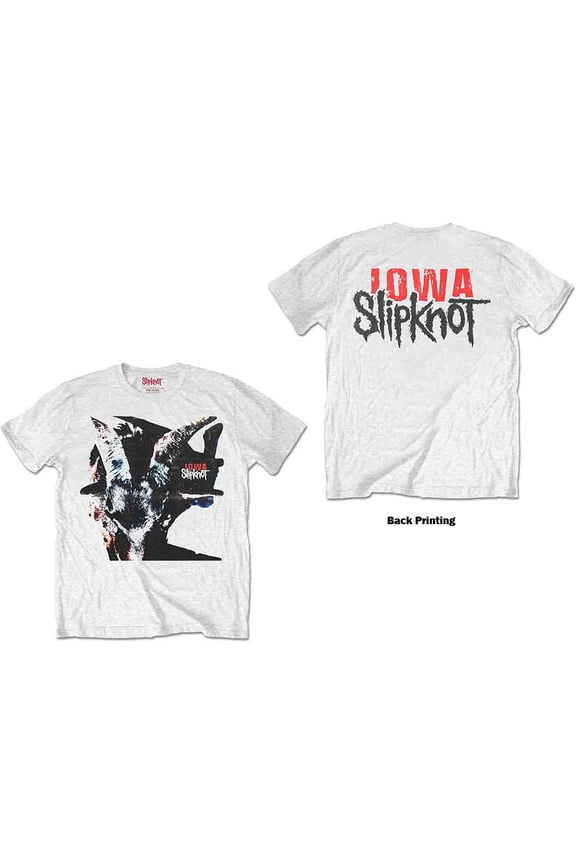 Slipknot Unisex T-Shirt Iowa Goat Shadow (Back Print) (Medium)