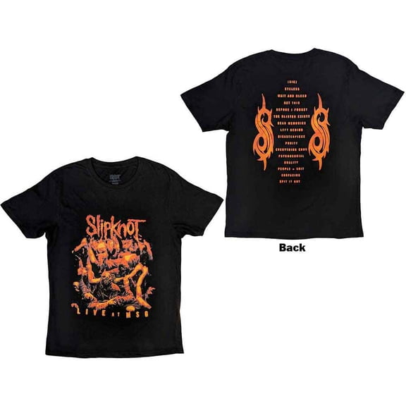Slipknot Unisex T-Shirt: Live at MSG Orange (Back Print) (X-Large)