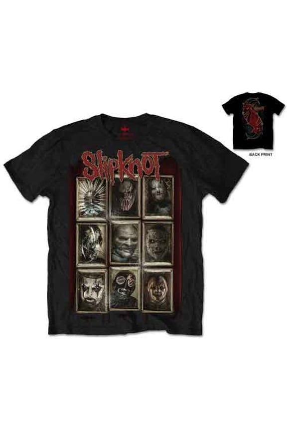 Slipknot Unisex T-Shirt New Masks (Back Print) (Large)