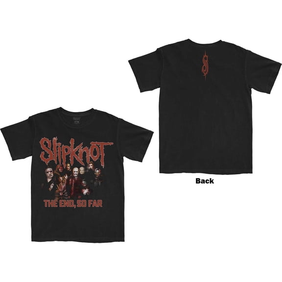 Slipknot Unisex T-Shirt The End, So Far Group Photo (Back Print) (X-Large)