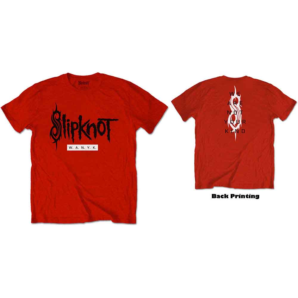 Slipknot Maglietta Unisex WANYK Back Hit – Stampa Posteriore – Nero Taglia S – 100% Cotone