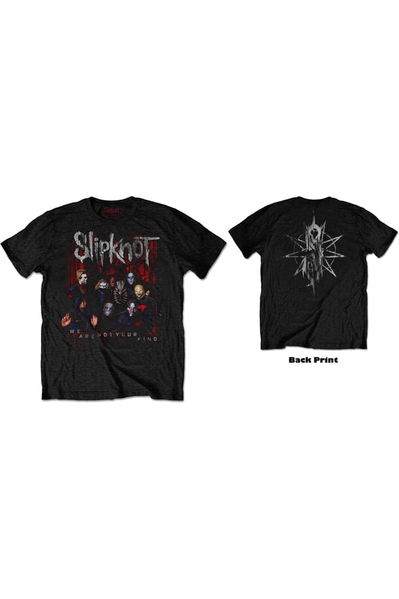 Slipknot Unisex T-Shirt WANYK Group Photo (Back Print) (Large)