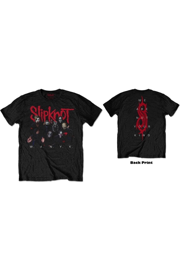 Slipknot Unisex T-Shirt WANYK Logo (Back Print) (Large)