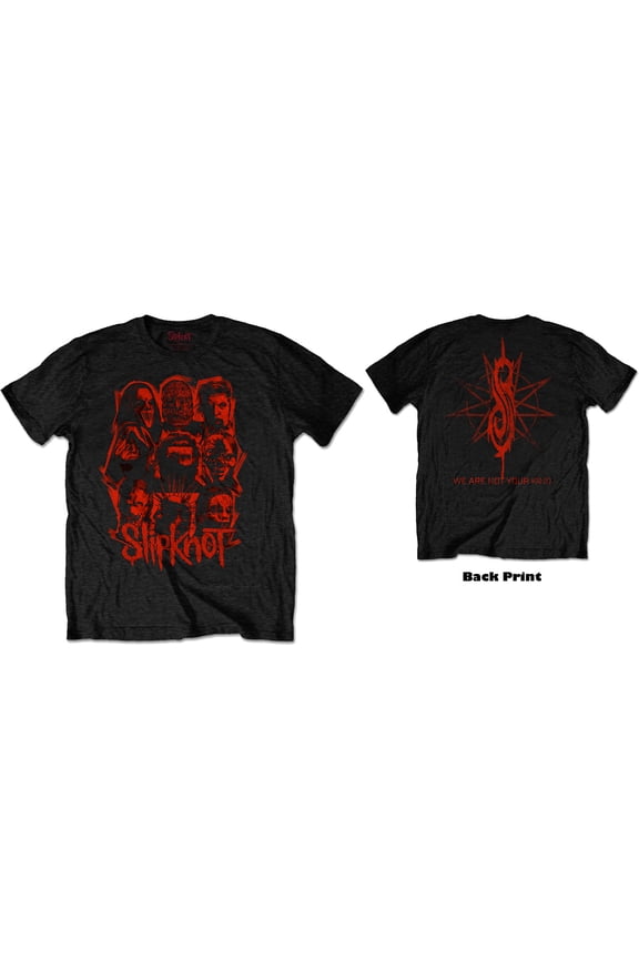 Slipknot Unisex T-Shirt WANYK Red Patch (Back Print) (Medium)