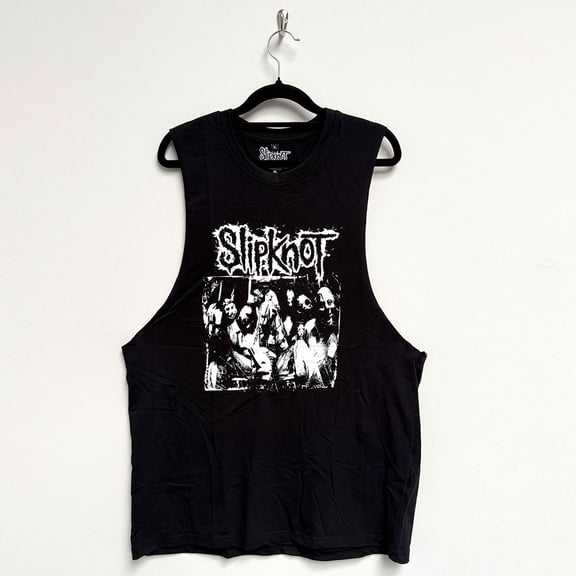 Slipknot Unisex Vest T-Shirt Album Splatter (Black) (Back Print) (X-Large)