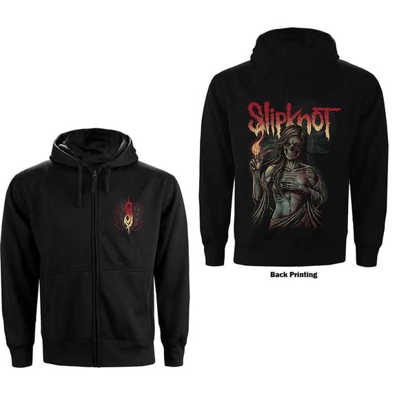 Slipknot Unisex Zipped Hoodie: Burn Me Away (Back Print) (X-Large)