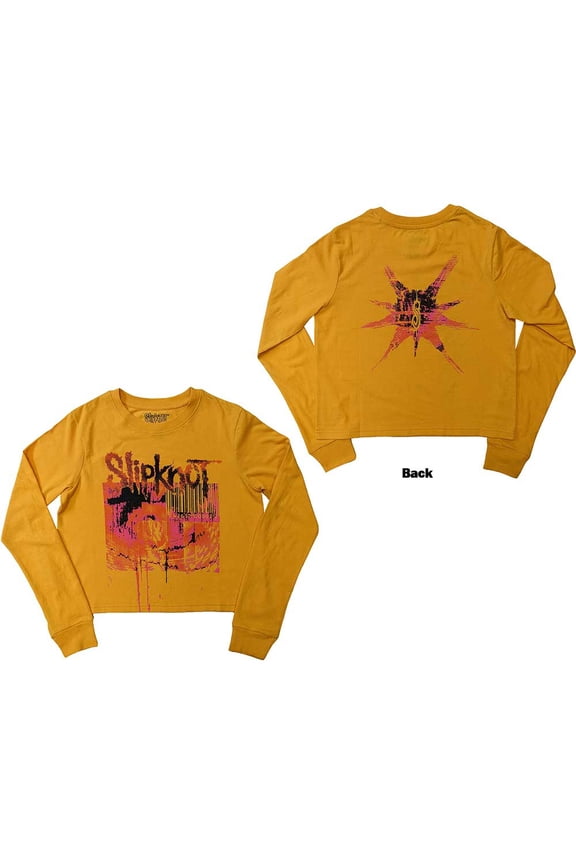 Slipknot Women's Long Sleeve Crop Top: The End So Far Barcode (Back Print) (XX-Large)